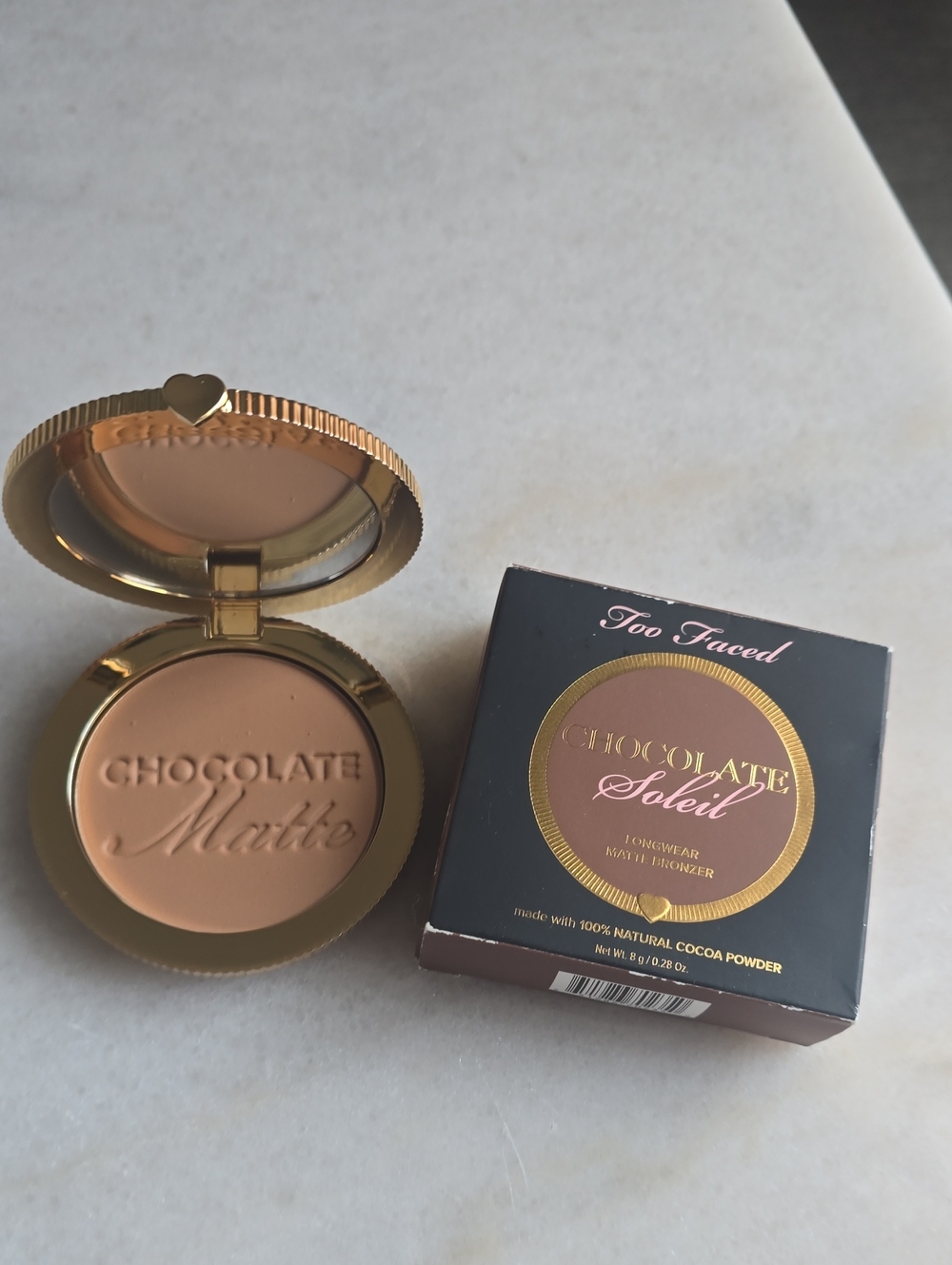 Too Faced Chocolate Soleil Matte Bronzer – Tan Brown with Gold Accents